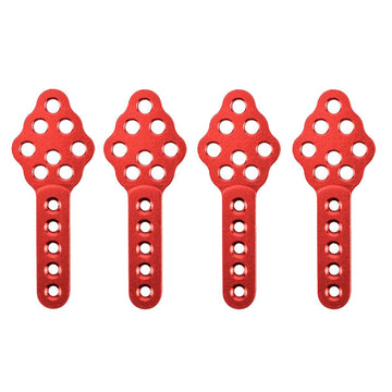 FPVDrone CNC Metal RC Car Shock Absorber Mount Adjust Height Angle Stand for Axial SCX10 90046 D90 D110 RC Crawler Car (Red)