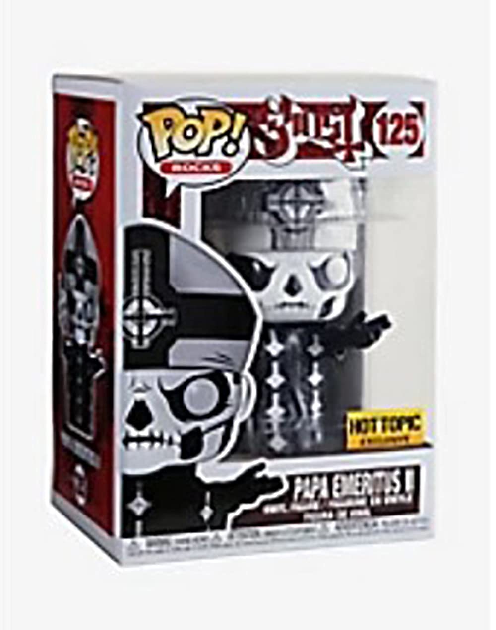 Ghost Pop! Rocks Papa Emeritus Ii Vinyl Figure #125 - Hot Topic Exclusive (Includes An Ecotek Pop Box Protector)