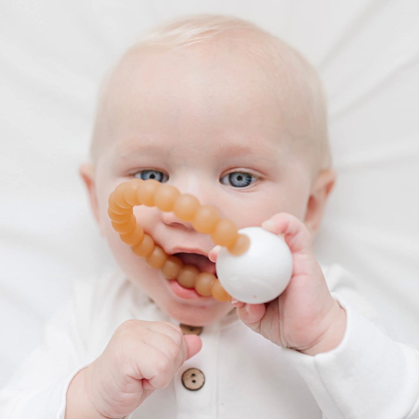 Ryan And Rose Cutie Teether Rattle (Rubber Clear)