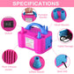 Electric Balloon Pump, Portable Dual Nozzle Balloon Blower Inflator With Balloons Tying Tools For Balloon Decoration Weddings Bi