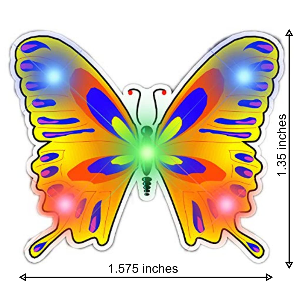 Mood Butterfly Flashing Body Light Lapel Pins