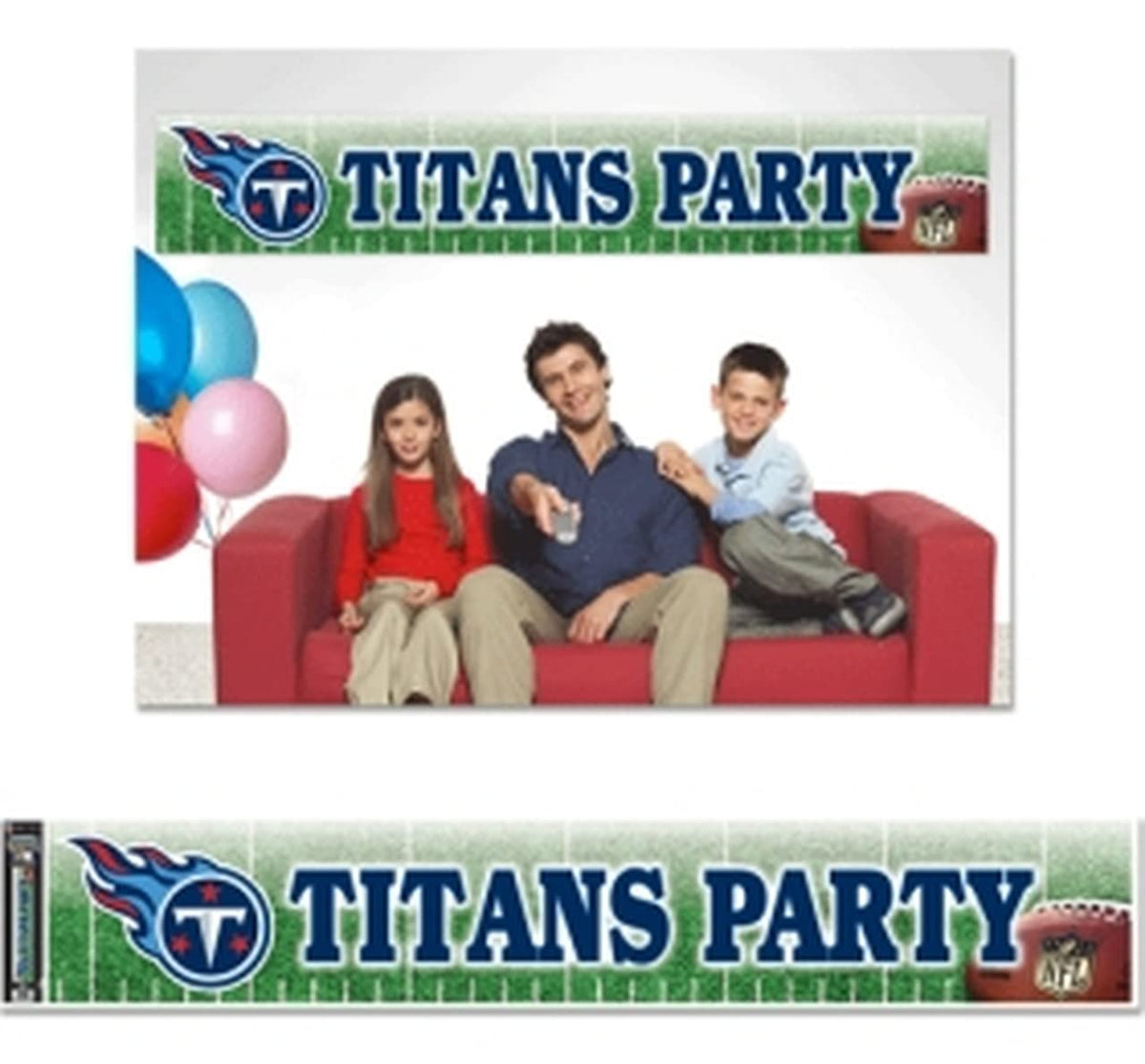 WinCraft NFL Tennessee Titans WCR48858011 Party Banner, 12 x 65