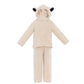 Feibel Kids Sheep Costume Fuzzy Little Lamb Halloween Christmas Outfit Long Sleeve Top + Pants + Hat + Gloves + Socks (Beige, S)
