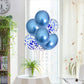TONIFUL Blue Balloon Stand Centerpiece, 4 Set, Rubber Material, Ideal for Birthday and Graduation Decorations