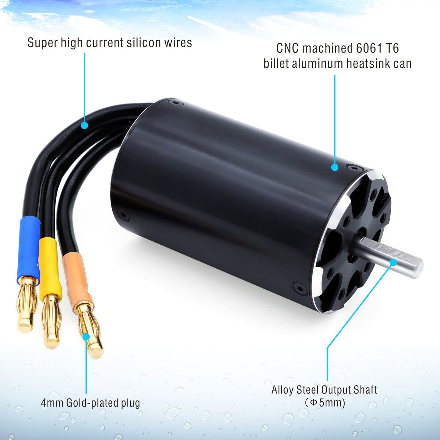 Surpass Hobby 3660 2600Kv Brushless Motor Shaft 5Mm With Water Cooling Jacket For Rc Boat(2600Kv)