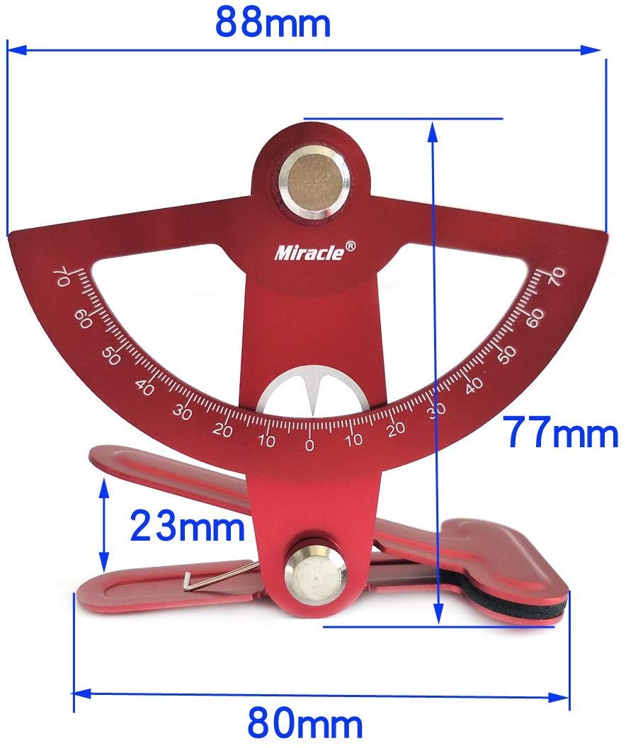 RC Plane Hobby Throw Meter for RC Models, Anodized Aluminum, Red, Model K-012-A