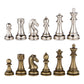 Best Chess Set Neptune Metal Chess Pieces - 3.5" King, Silver & Bronze, Extra Queens, Pieces Only