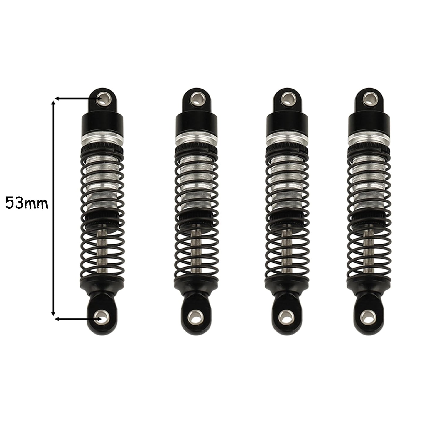 Rzxylrc 4Pcs 53Mm/59Mm/65Mm/78Mm Aluminum Shocks Absorbers Oil Threaded Damper For 1/18 Rc Crawler Trx4M Trx-4M Bronco Defender