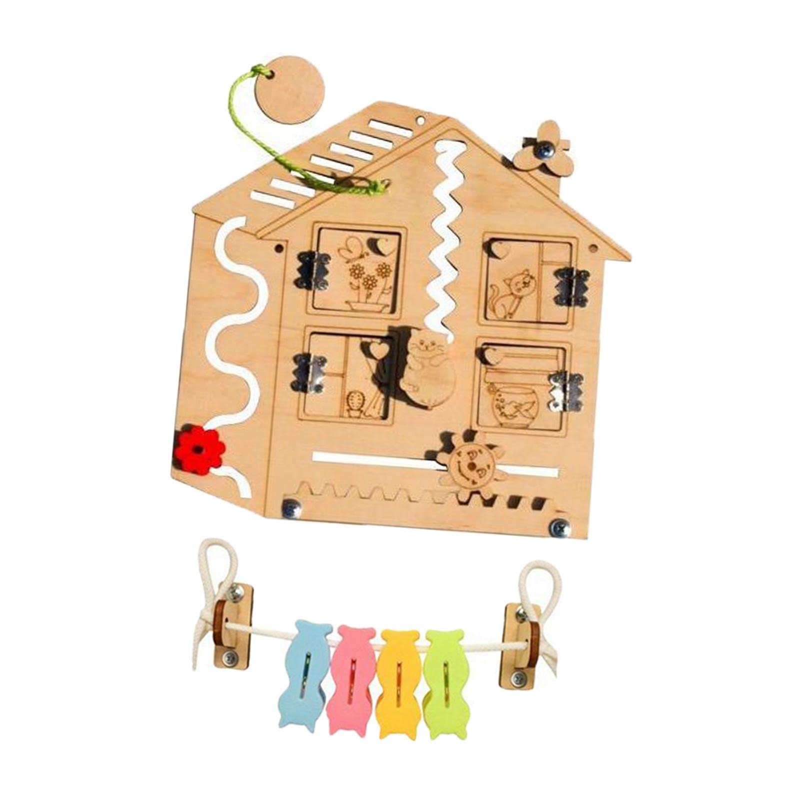 Merishopp 2X Kids Busy Board Diy Accessories Sensory Toys For Toddler Holiday Gifts| Baby Learning Toy | Infant Activity Toy | S