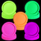 APUXXJUPA 100 Pcs Glow in the Dark Neon Party Supplies, 5 Color Neon Birthday Plates Disposable Paper Plates for Lets Glow Part