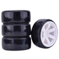 LAFEINA RC Plastic Wheel and Tire Set, 63mm Hard Tyres for 1/10 Drift Car HSP Tamiya HPI Kyosho On-Road Drifting Car (White)