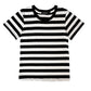 Deerose Boys Halloween Prisoner Costume Black White Striped Shirt Girl Short Sleeve Summer Round Neck Tee 5-6 Years