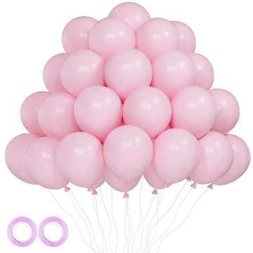 Voircoloria 105Pcs Light Pink Balloons 12Inch Pastel Pink Balloons For Boys Girls Birthday Baby Shower Gender Reveal Wedding Dec