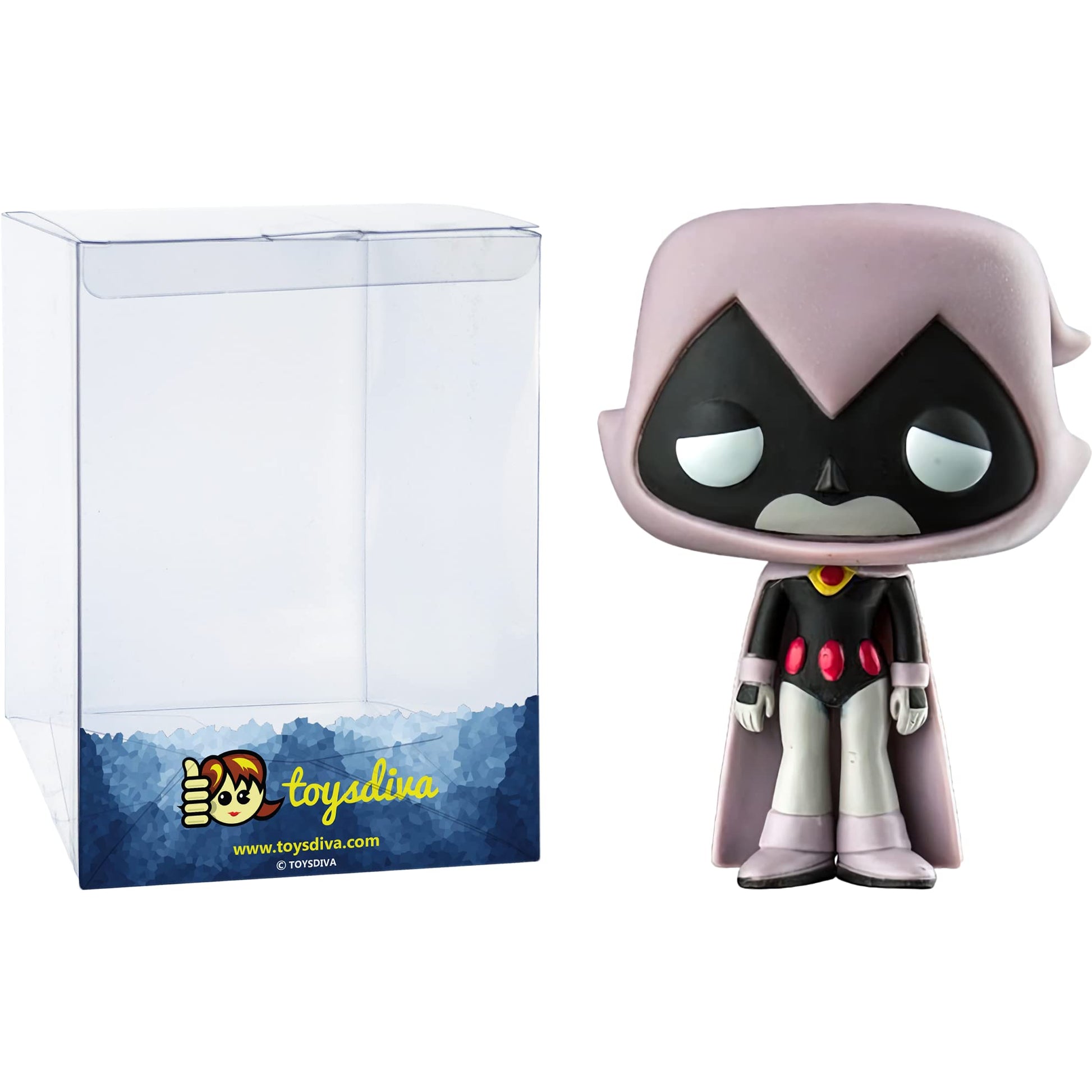 Raven [Grey] (Toys R Us Exc): P?o?p?! TV Vinyl Figurine Bundle with 1 Compatible ToysDiva Graphic Protector (108-11418 - B)