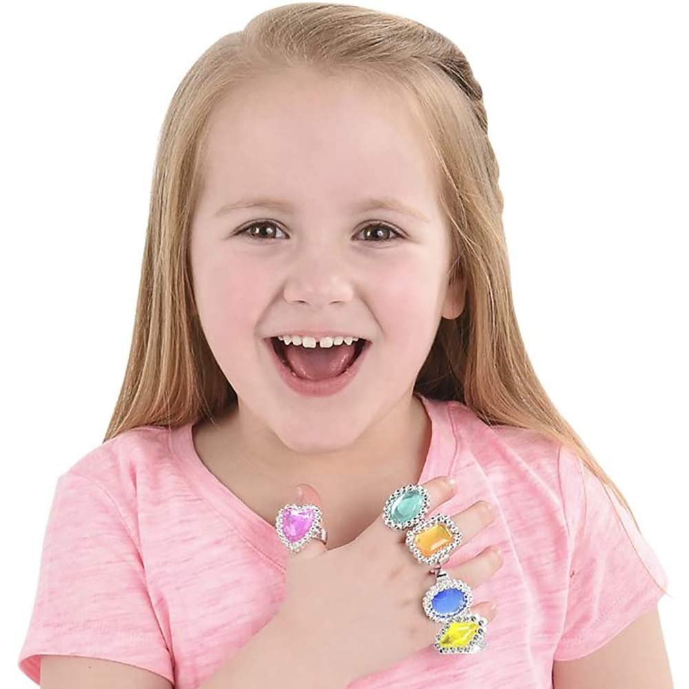 The Dreidel Company Plastic Jewel Ring 1'' (72-Pack)