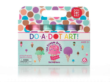 Ice Cream Scented Washable Dot Markers for Kids and Toddlers Set of 6 Pack by Do A Dot Art, The Original Dot Marker