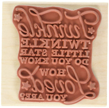 Hampton Art Twinkle Little Star Jillibean Soup Mounted Stamp 2.5X2.5