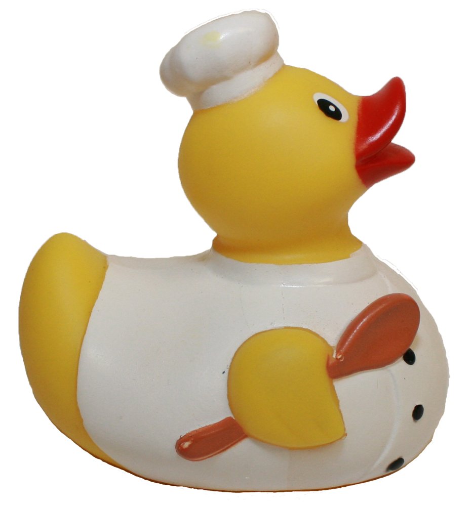 Rubber Duck Master Chef, Brand Rubber Duckies That Float Upright, Rubber Bath Toy Cooking Career Chef Rubber Ducky Birthday Party Gift, All Dept. Cooking Lovers Gift C
