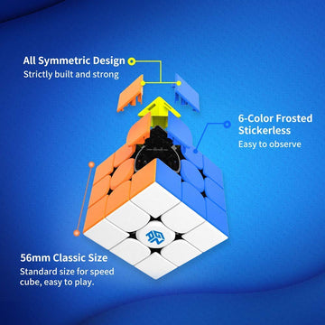 Gan 356 R S, 3X3 Speed Cube Gans 356Rs Magic Cube Non-Magnetic (Stickerless)