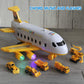 25 Pack Transport Construction Airplane Toy Play Vehicles Set for Kids Gifts, with 6 Construction Die-cast Toy Truck, 11 Road Si