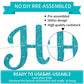 Beishida Light Blue Happy Birthday Banner - No Diy,10Feet,Pre-Strung-Glitter Happy Birthday Sign, Happy Birthday Garland,Happy B