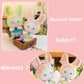 Elainren Cute Mermaid Shape Bunny Plush Toy Cuddle Blue Mermaid Fish Stuffed Marine Doll Gifts/14 ' '