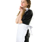 Jiuguva Halloween Women Cosplay Waist Apron Tight Costume White Half Apron Kitchen Party Favors Small Apron For Halloween Cospla