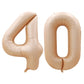 Goer Number 40 Balloons For 40Th Birthday Party Decorations,42 Inch Jumbo Foil Helium Balloons For 40Th Anniversary (Caramel)
