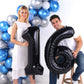 Black 16 Number Balloons Giant Jumbo Number 16 Foil Mylar Balloons For Girl Boy Men 16Th Birthday Party Supplies 16 Anniversary