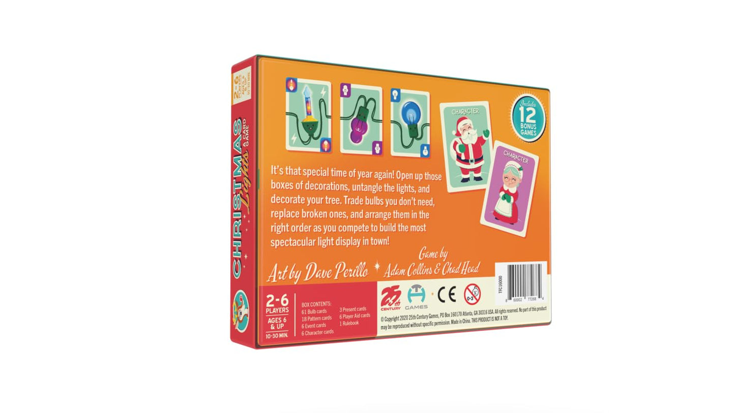 25th Century Games Christmas Lights Card Game - 13 Holiday-Themed Games, Multicolor, Model TFC1600025CG