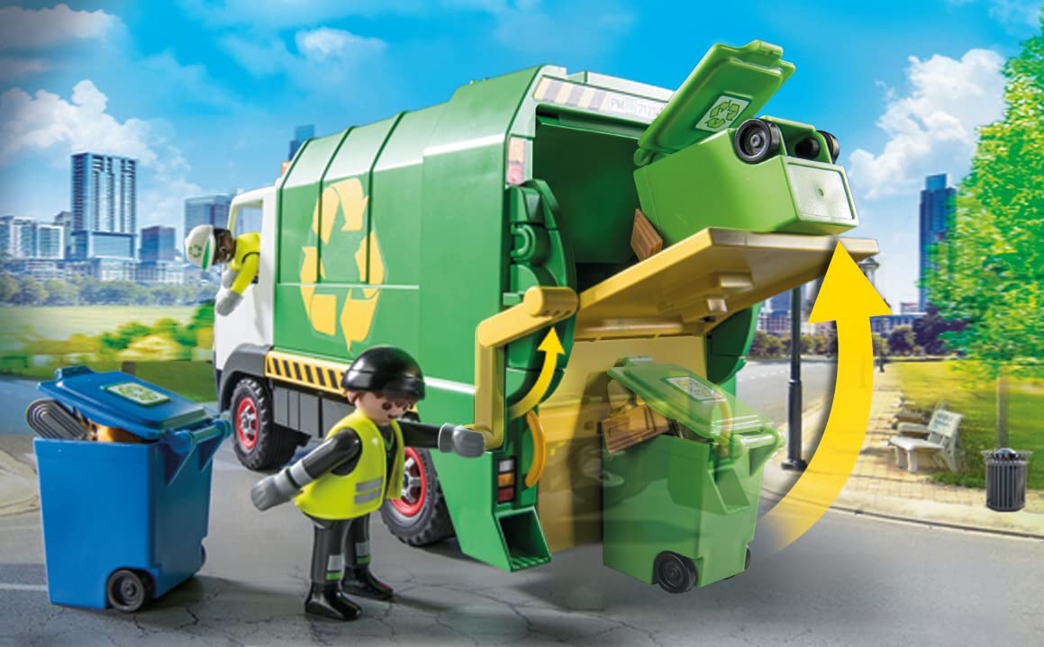 Playmobil Recycling Truck With Accessories And 2 Figures