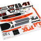 Traxxas 8515 Fox Edition Unlimited Desert Racer Decals, White