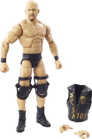 Wwe Stone Cold Steve Austin Royal Rumble Elite Collection Action Figure With Authentic Gear & Accessories, 6-In Posable Collectible Gift For Wwe Fans Ages 8 Years Old & Up
