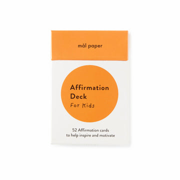 Mal Paper Kids Affirmation Card Deck - 52 Pack | Great For Mindfulness Challenge, Mantras, Meditation Tools, Inspirational Cards