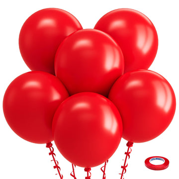 Bezente Red Balloons 18 Inch - 30 Pack Large Thick Red Balloons Big Round Red Latex Balloons For Valentine'S Day Wedding Anniver