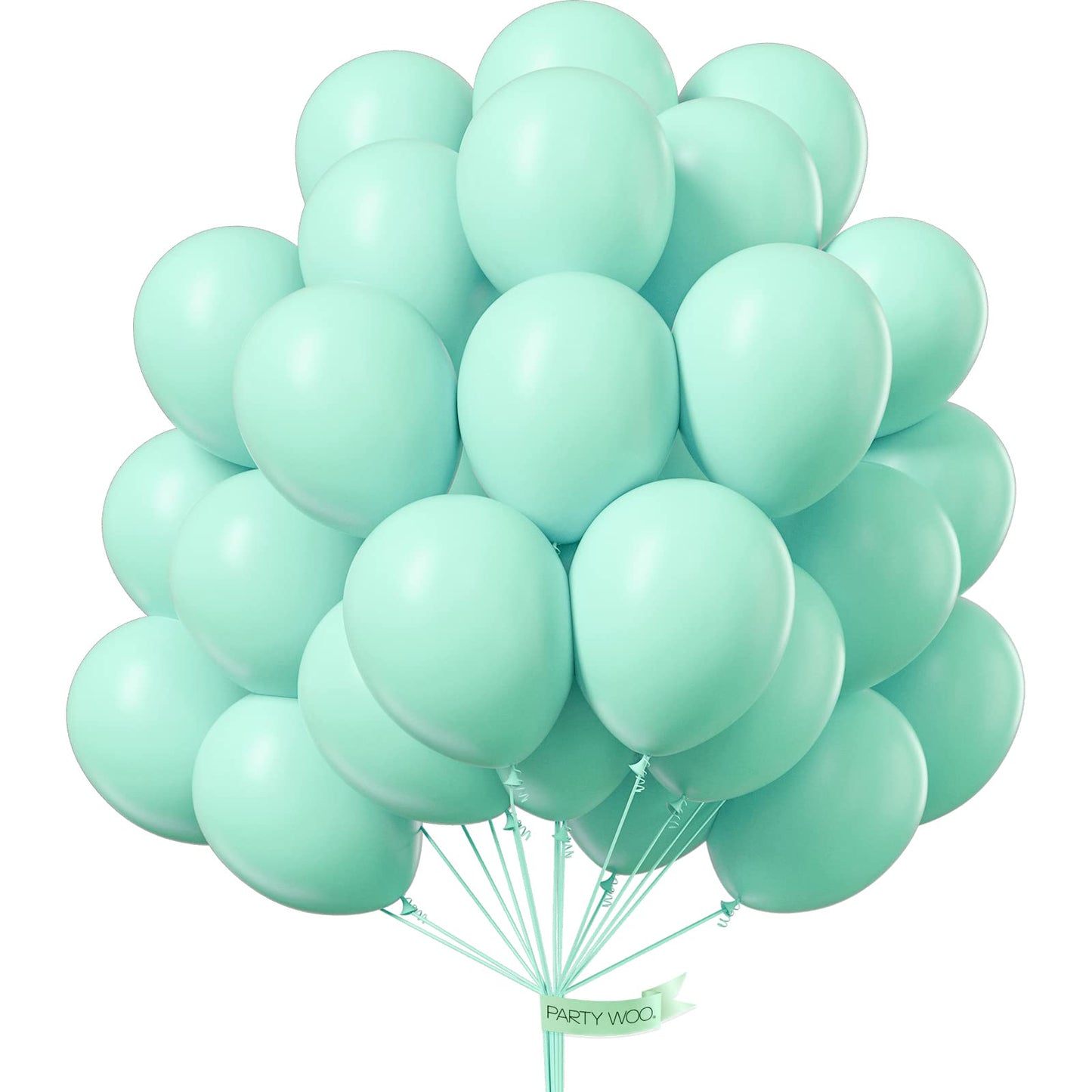 Partywoo Mint Balloons, 50 Pcs 12 Inch Pastel Teal Balloons, Pastel Turquoise Balloons For Balloon Garland Or Balloon Arch As Party Decorations, Birthday Decorations, Baby Shower Decorations, Mint-Q03