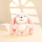 Bunny Plush Toy Stuffed Animal Funny Rotating Head Rabbit Plush Pillows Toy Cute Sensory Soft Stuffed Animals Doll That Show You