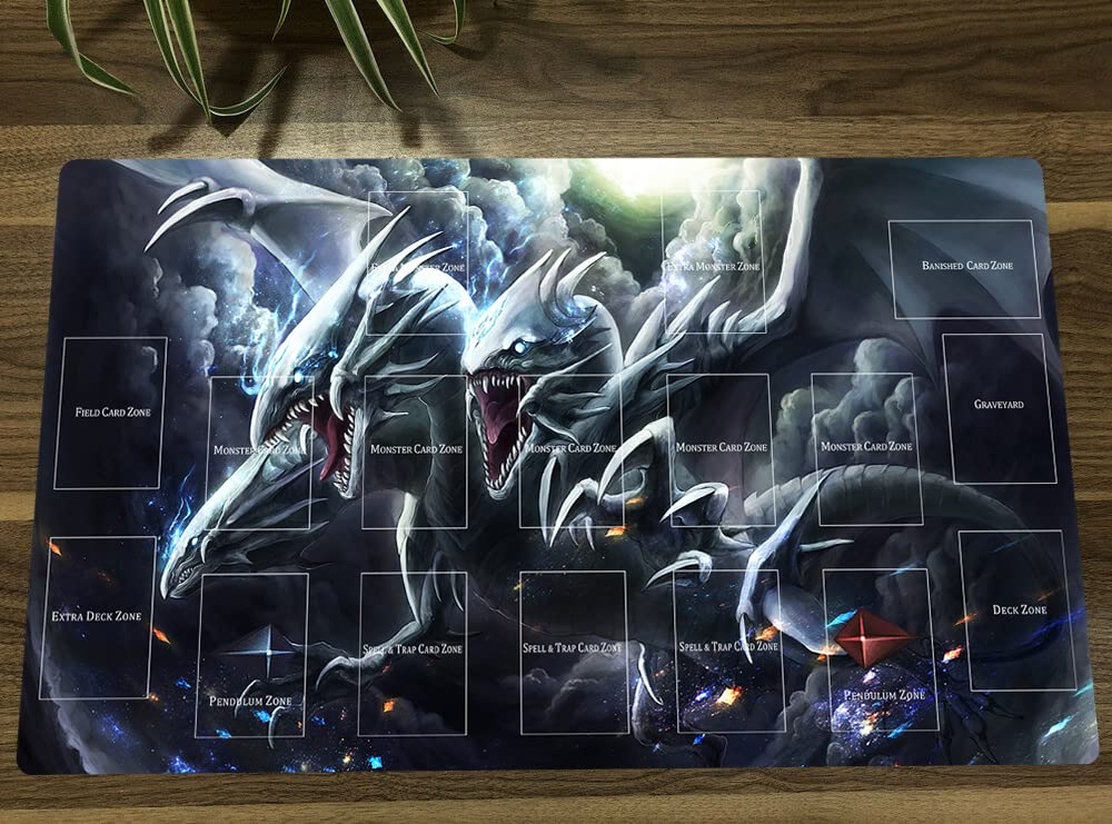 Mlikemat Blue-Eyes Ultimate Dragon Playmat - 23.6" x 13.8", Rubber, Includes Free Bag (ZD014-106)