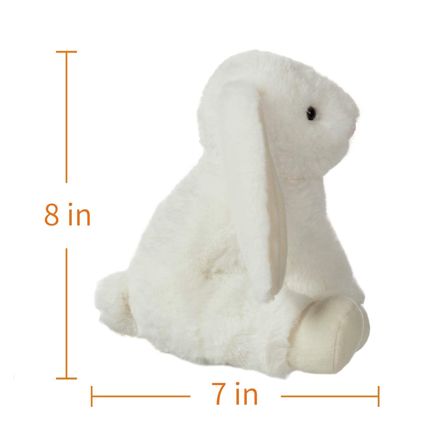 Apricot Lamb Toys Plush Cream Bunny Rabbit Stuffed Animal With Fluffy Soft Ears (Cream Bunny, 8 Inches)