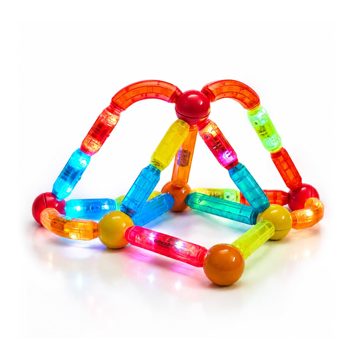 Lnu Kidz Magnetic Sticks Building Set With Led Lights For Kids 3+ Years, Stem Educational Construction Toy (20)