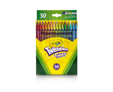 Crayola Twistables Colored Pencils, Always Sharp, Art Tools for Kids, 30 Count