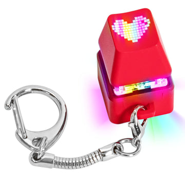 Keyboard Fidget Toys For Adults Keyboard Clicker With Led Light Keychain Fidget Sensory Fun Toys For Anxiety Decompression (Love, 1P)