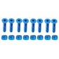 8pcs Replacement Skateboard Truck Hardware Longboard Screws Bolts Blue