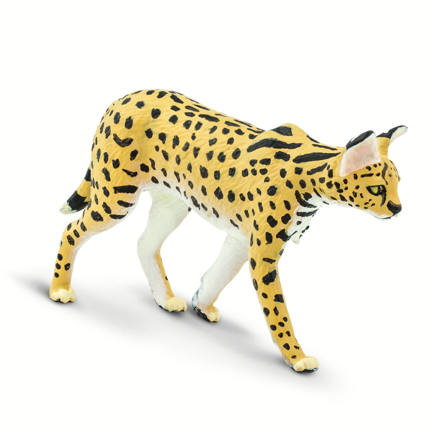 Safari Serval Animal Figurine - Multicoloured, Plastic, Model S100237