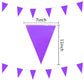 LyButty Purple Pennant Banners - 100 Feet Hanging Triangle Flags, 60 PCS Party Decorations for Birthdays & Carnivals