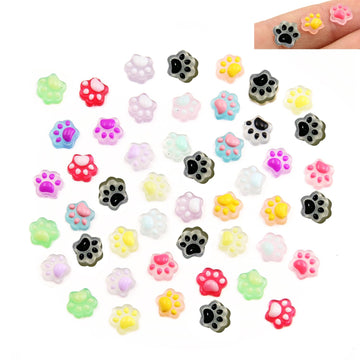 100Pcs Micro Resin Cat'S Paw Decor Dollhouse Tiny Cat'S Paw Decorations For Party Mini Resin Animals For Garden Micro Landscapin