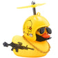 Wonuu Rubber Duck Car Ornaments Cool Yellow Duck Car Dashboard Decorations Squeaky Glasses Duck With Propeller Helmet For Car Ccessories Dashboard (Duckling-Yellow G)