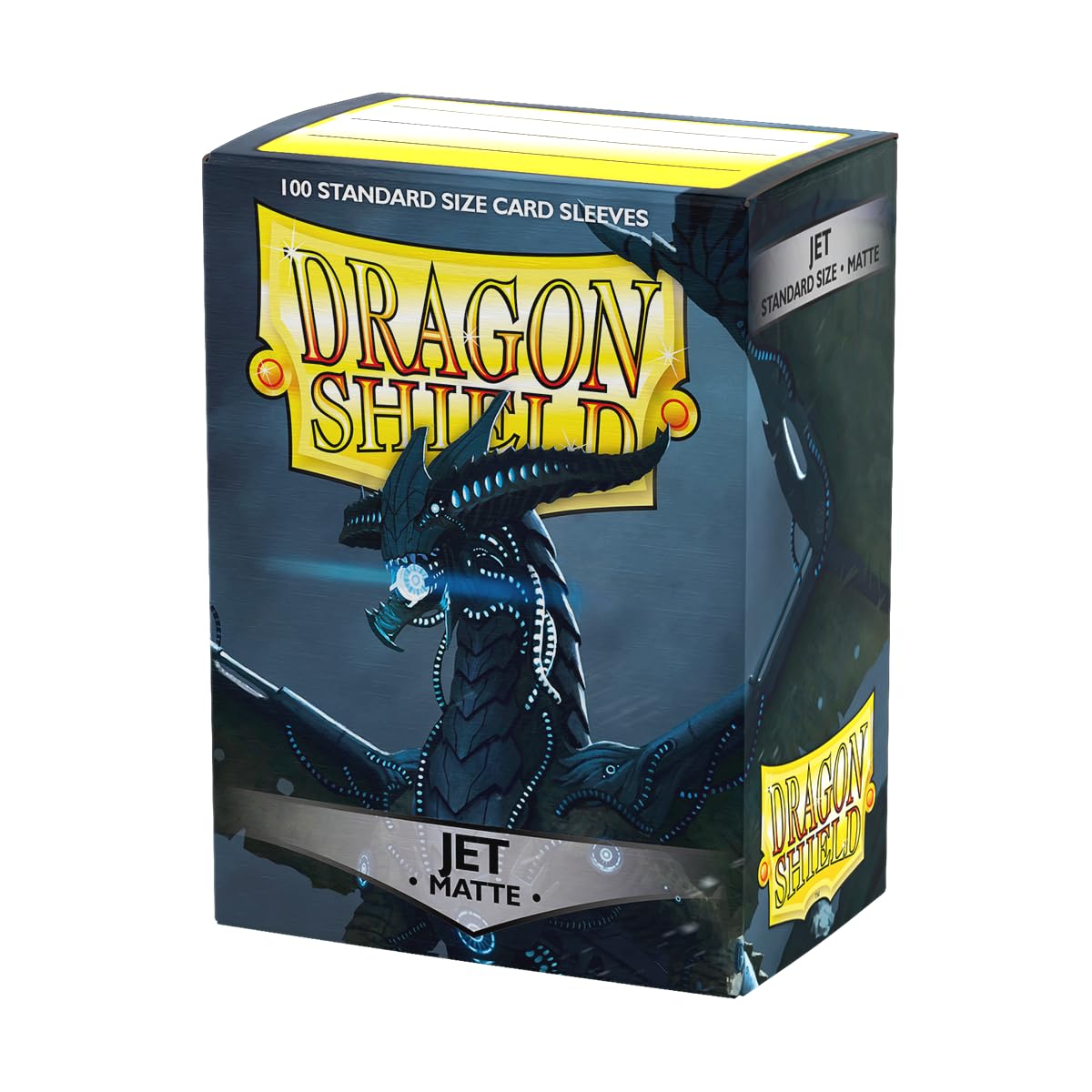 Dragon Shield | Standard Size Card Matte Sleeves | 100 CT - Smooth & Tough enhanced TCG Sleeves | Compatible with Pokemon  Flesh & Blood  One Piece & Magic The Gathering | Jet Matte