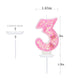 FAMGift Birthday Candles - Number 3 Candle, Butterfly Birthday Candles for Cake, Birthday Party Decorations, Theme Party Supplie