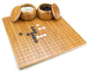 Brybelly Go Set All Natural Bamboo Wood Go Board  Bowls And 361 Bakelite Stones  2-Player - Classic Chinese Strategy Board Game